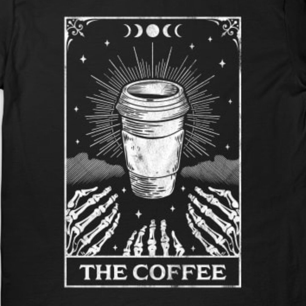 The Coffee Tarot Card Skeleton - Coffee Lover Retro Vintage - Picture 3 of 3
